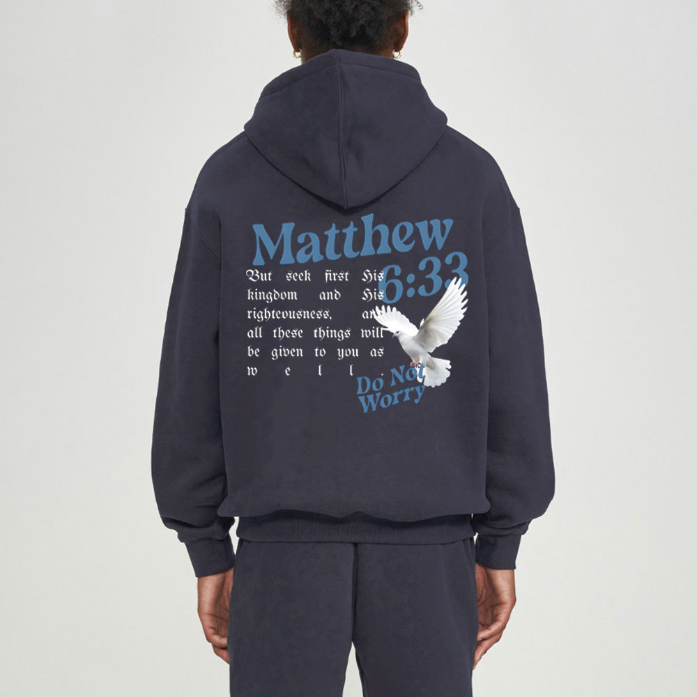 But Seek Firrt His Kingdom Christian Fleece Hoodie Set