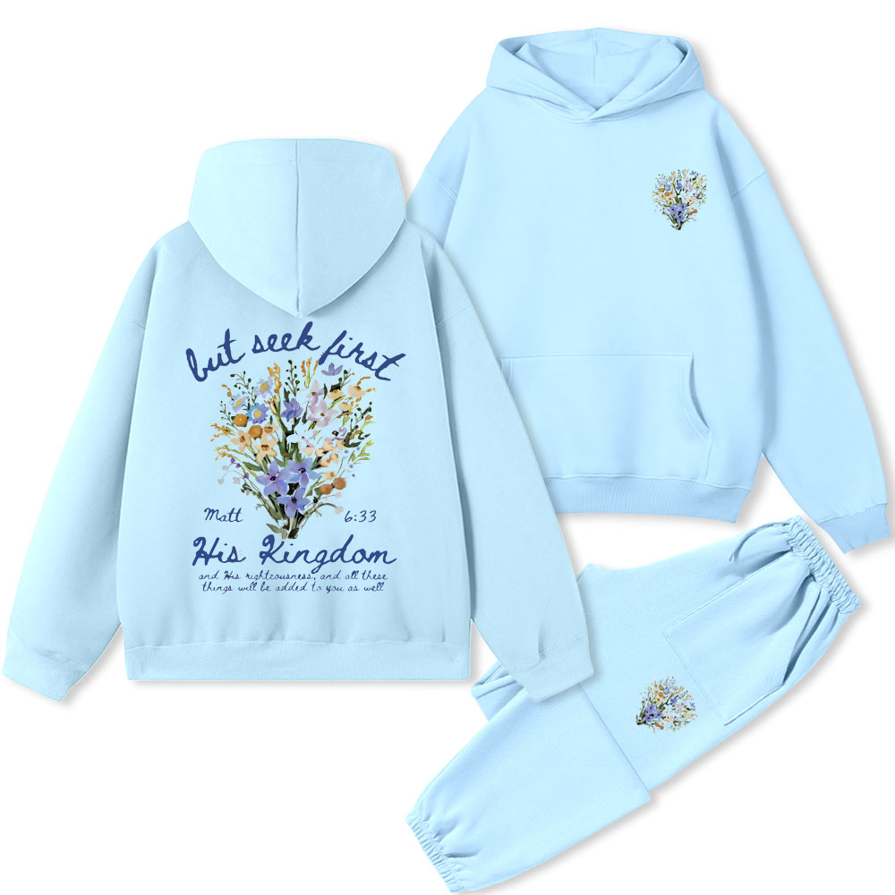 But Seek First Christian Premium Fleece Hoodie Set