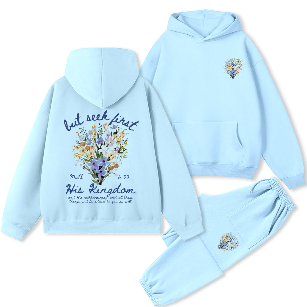 But Seek First Christian Premium Fleece Hoodie Set