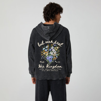 But Seek First Christian Washed Hoodie
