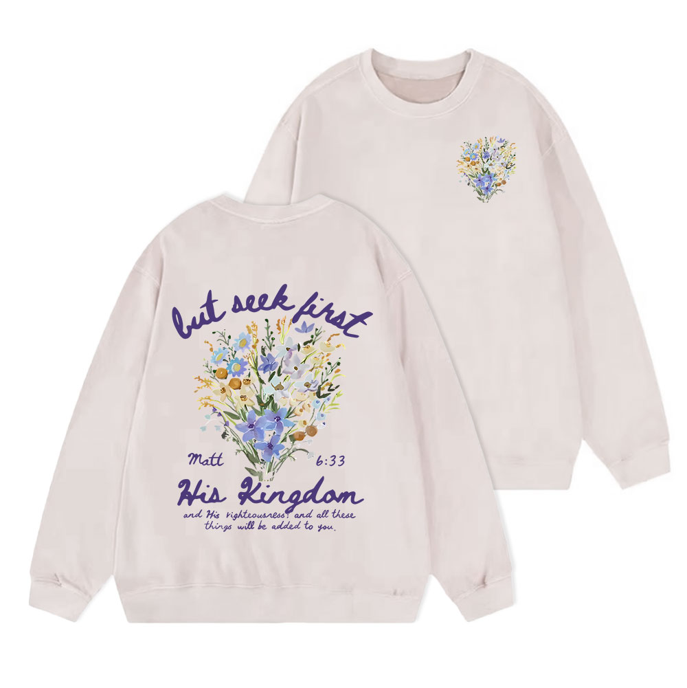 But Seek First Christian Washed Sweatshirt