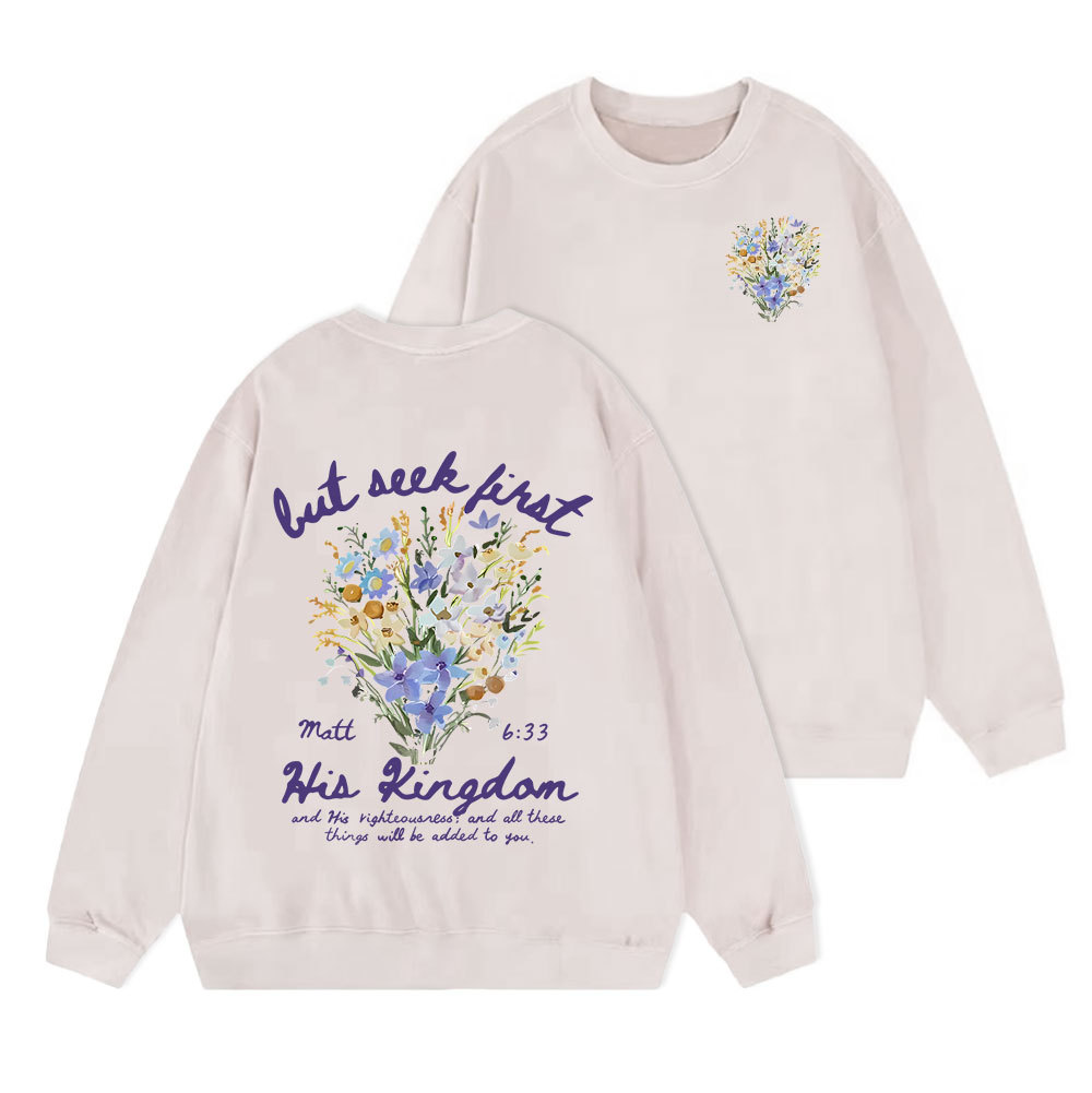 But Seek First Christian Washed Sweatshirt