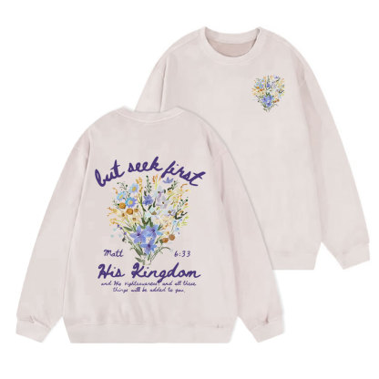 But Seek First Christian Washed Sweatshirt