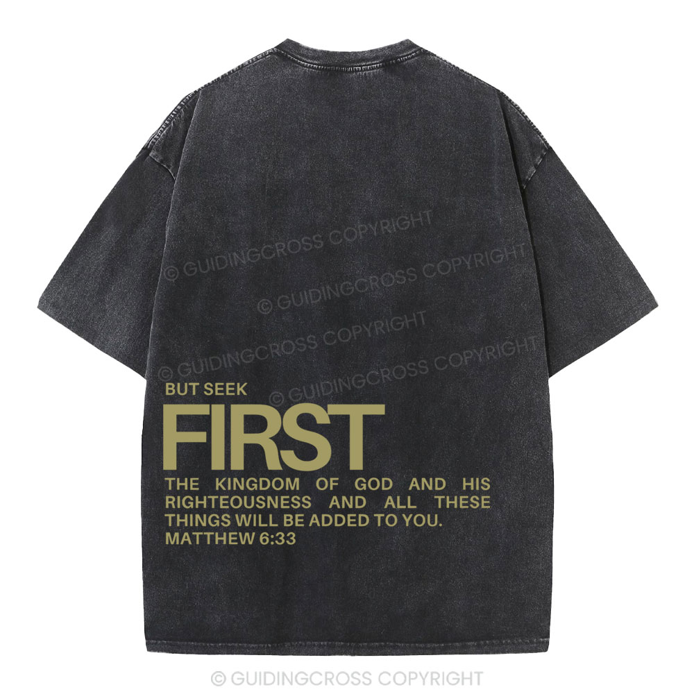 But Seek First Christian Washed T-Shirt