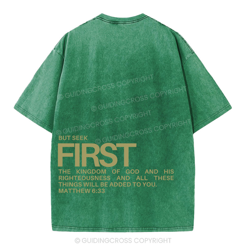 But Seek First Christian Washed T-Shirt