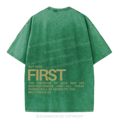 But Seek First Christian Washed T-Shirt