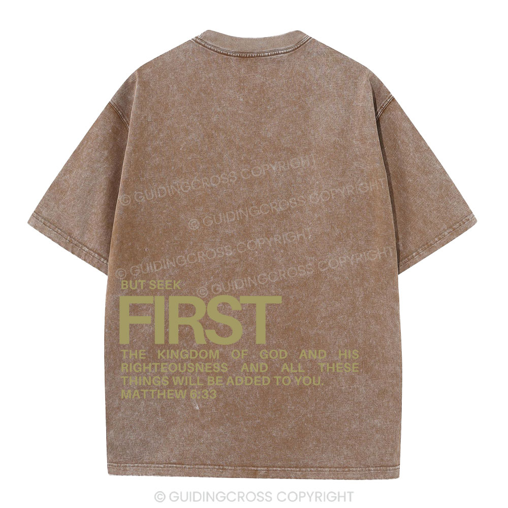 But Seek First Christian Washed T-Shirt