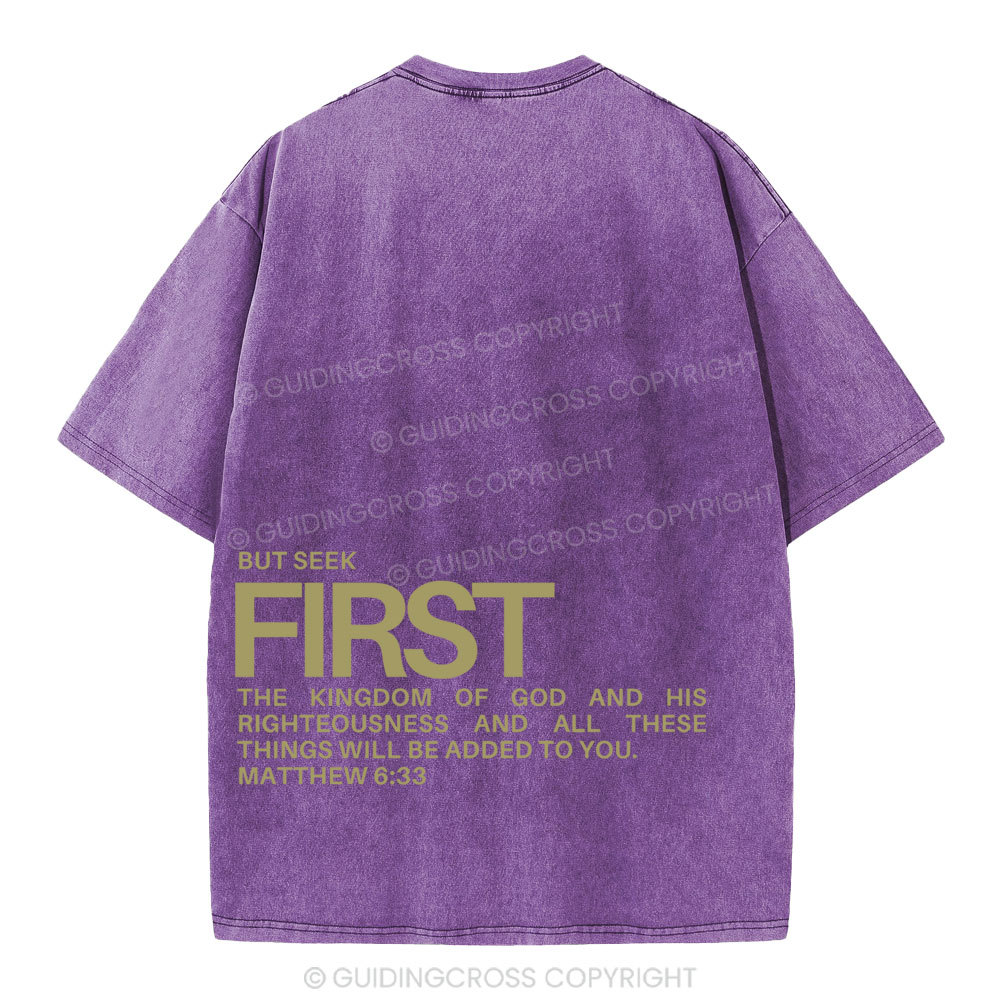 But Seek First Christian Washed T-Shirt