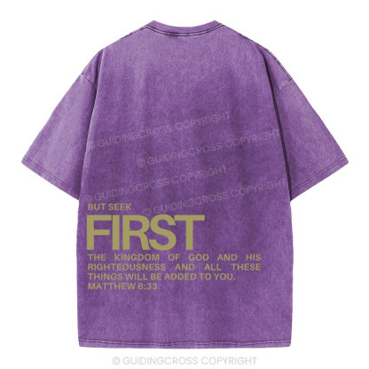 But Seek First Christian Washed T-Shirt