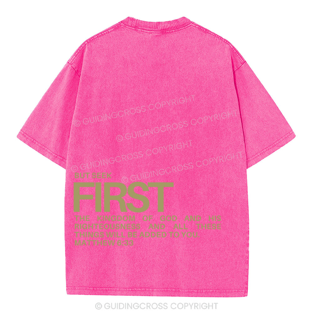 But Seek First Christian Washed T-Shirt