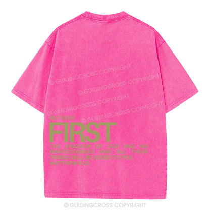 But Seek First Christian Washed T-Shirt