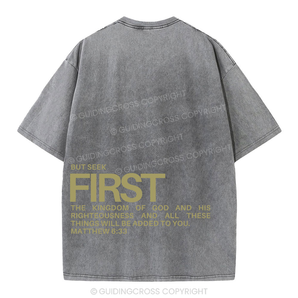 But Seek First Christian Washed T-Shirt