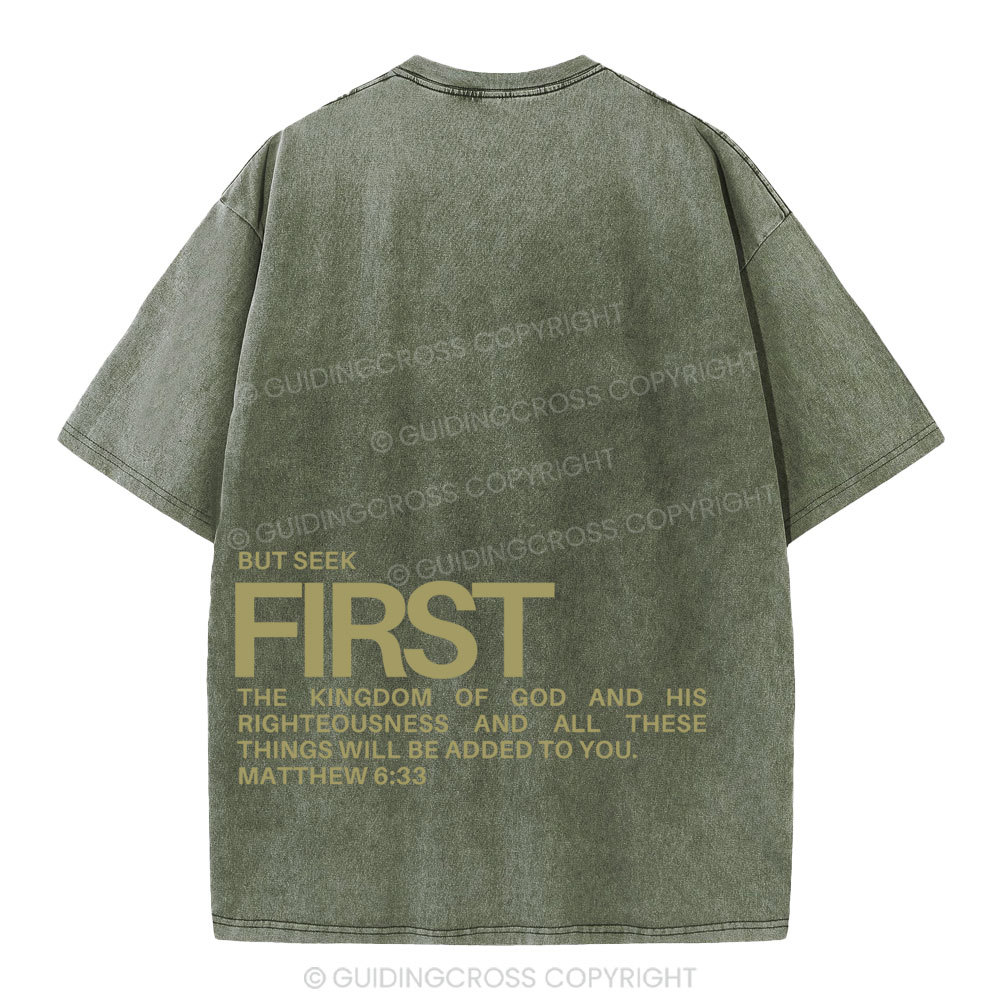 But Seek First Christian Washed T-Shirt