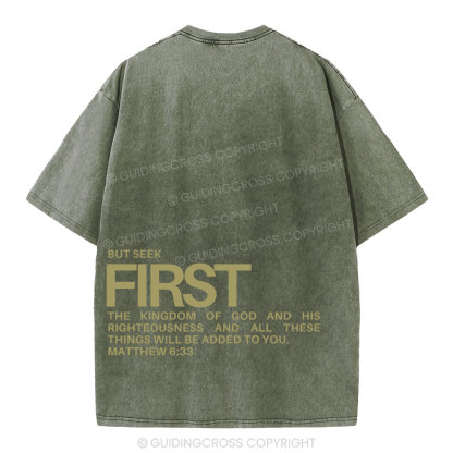 But Seek First Christian Washed T-Shirt