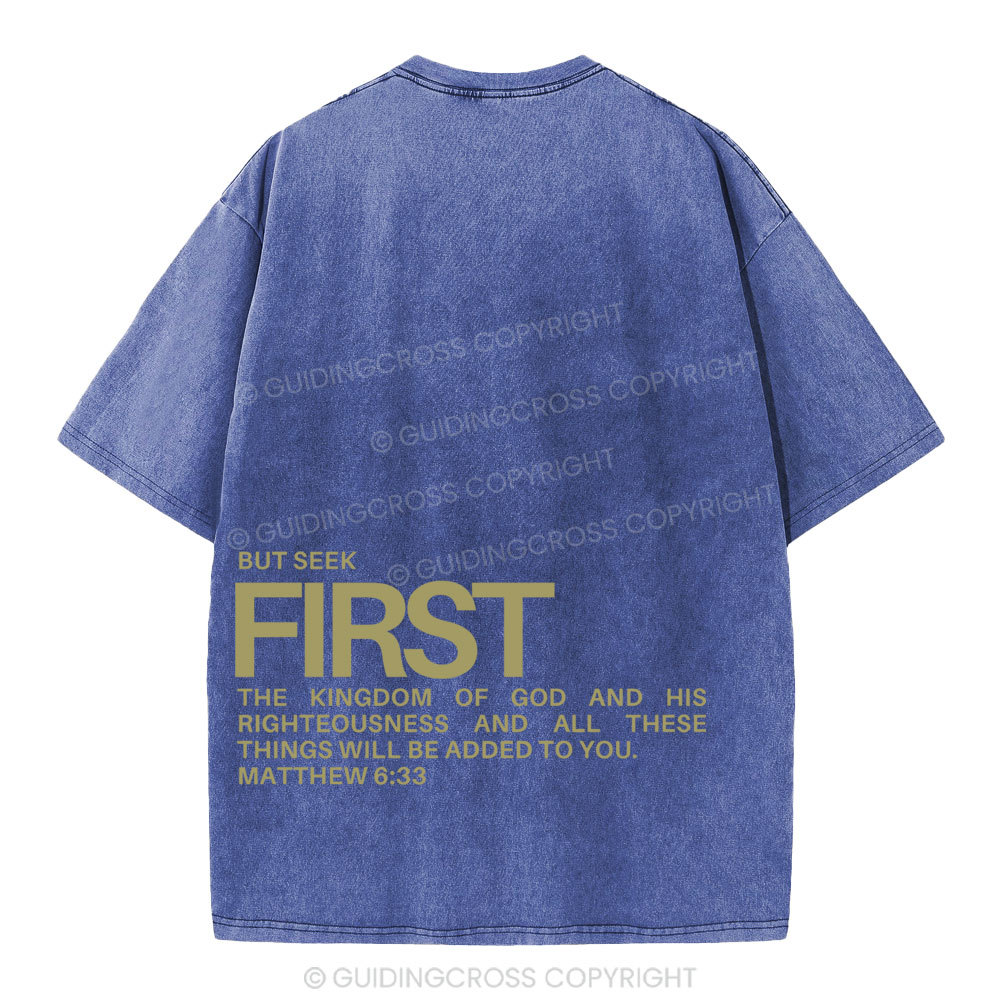 But Seek First Christian Washed T-Shirt