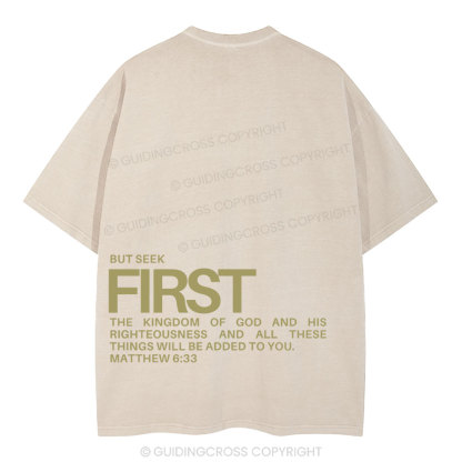 But Seek First Christian Washed T-Shirt