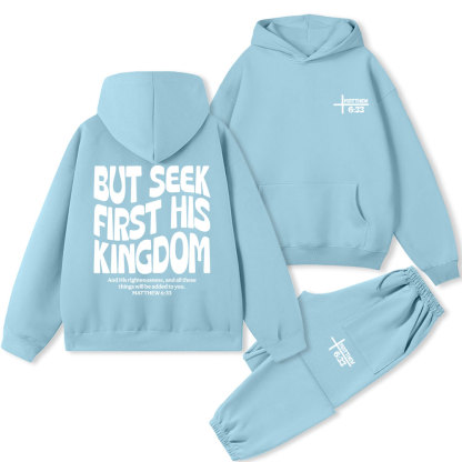But Seek First His Kingdom Christian Fleece Hoodie Set