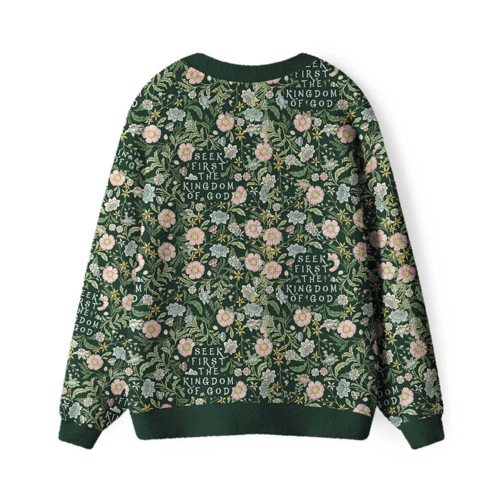 But Seek First His Kingdom Of God Furry Christian Lightweight Cardigan