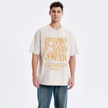 But Seek First The Kingdom Of God Christian Washed T-Shirt