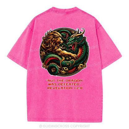 But The Dragon Was Defeated Revelaton Christian Washed T-Shirt