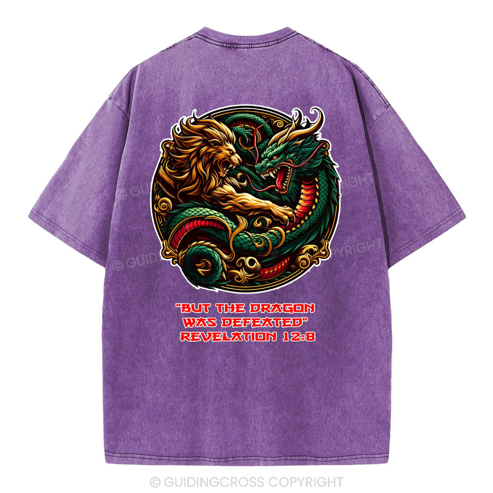 But The Dragon Was Defeated Revelaton Christian Washed T-Shirt