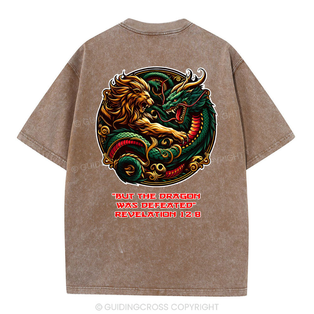 But The Dragon Was Defeated Revelaton Christian Washed T-Shirt