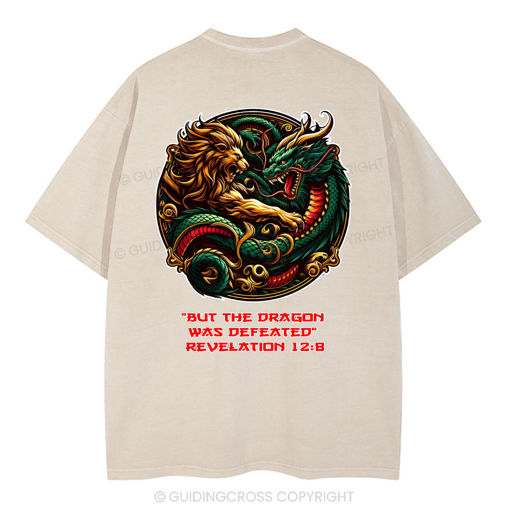 But The Dragon Was Defeated Revelaton Christian Washed T-Shirt
