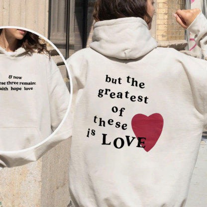 But The Greatest Of These Is Love Christian Fleece Hoodie Set