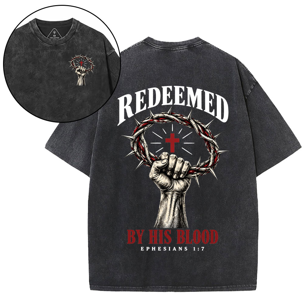 By His Blood Christian Washed T-Shirt