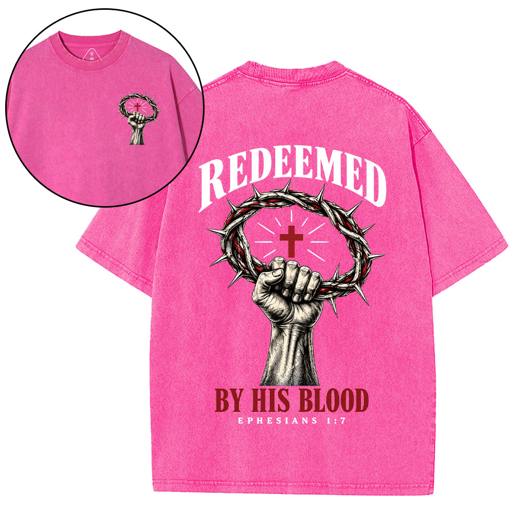 By His Blood Christian Washed T-Shirt