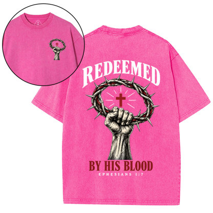 By His Blood Christian Washed T-Shirt