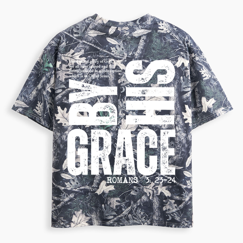 By His Grace Christian Camo T-Shirt