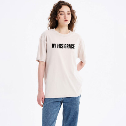 By His Grace Christian Washed T-Shirt