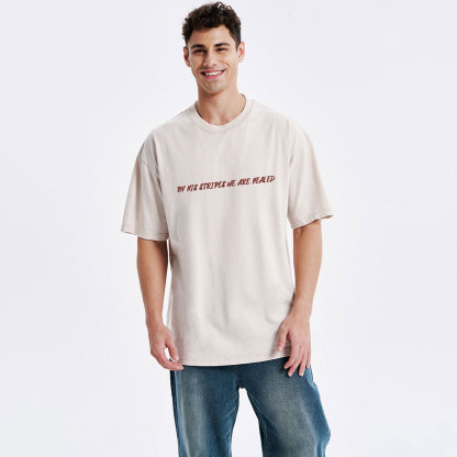 By His Spirits We Are Healed Christian Washed T-Shirt