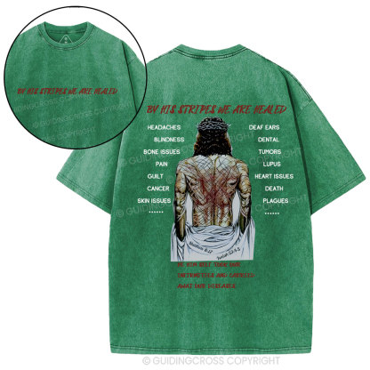 By His Spirits We Are Healed Christian Washed T-Shirt