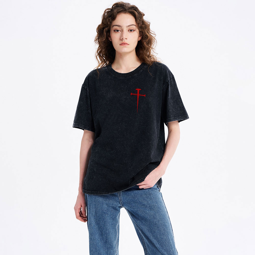 By His Stripes We Are Healed Christian Washed T-Shirt