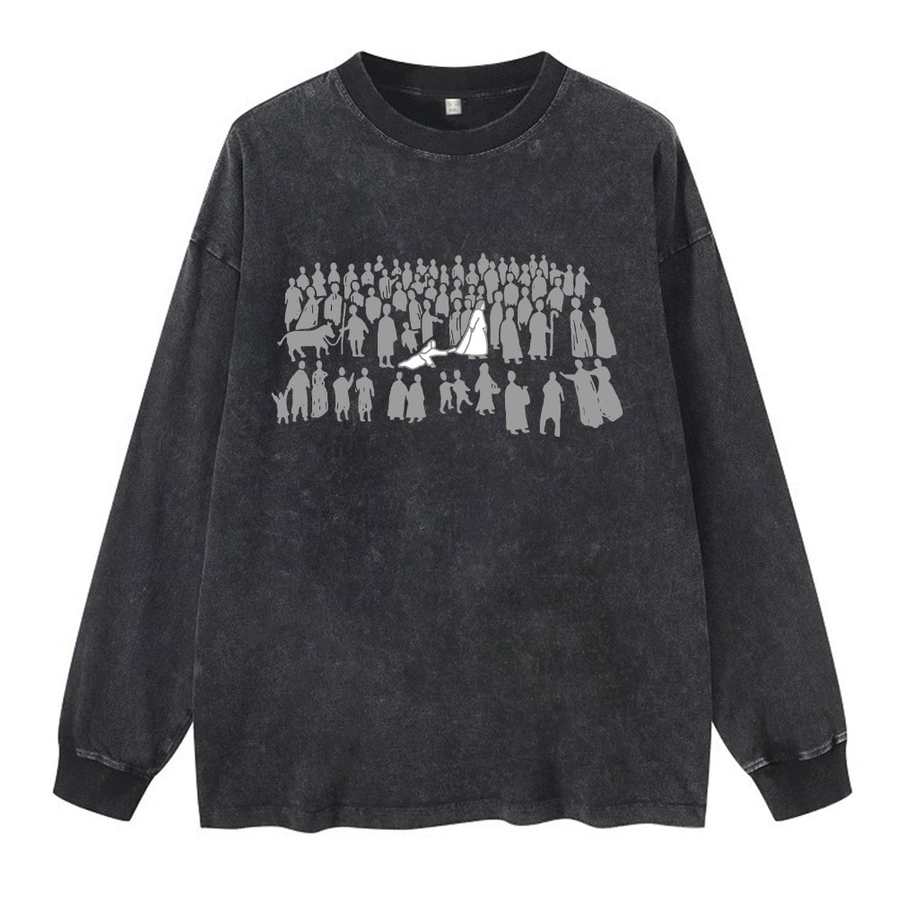 By His Wounds Chirstian Washed Long Sleeve T-Shirt