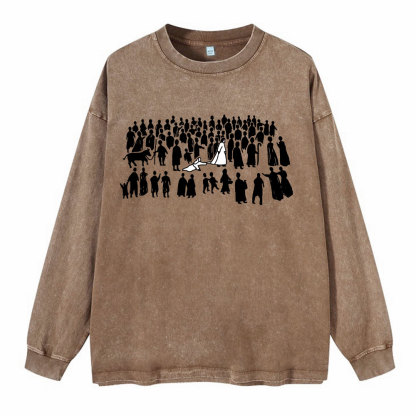 By His Wounds Chirstian Washed Long Sleeve T-Shirt