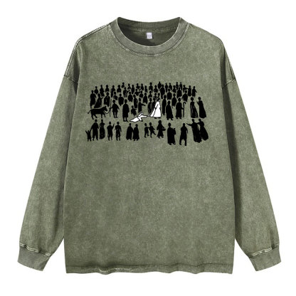 By His Wounds Chirstian Washed Long Sleeve T-Shirt
