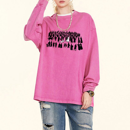 By His Wounds Chirstian Washed Long Sleeve T-Shirt