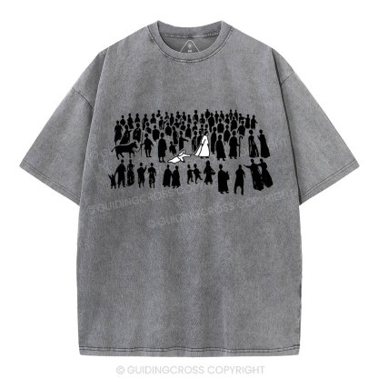 By His Wounds Chirstian Washed T-Shirt