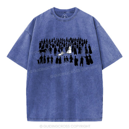By His Wounds Chirstian Washed T-Shirt