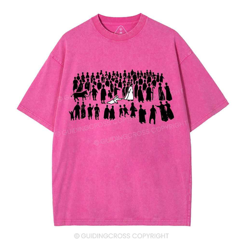 By His Wounds Chirstian Washed T-Shirt