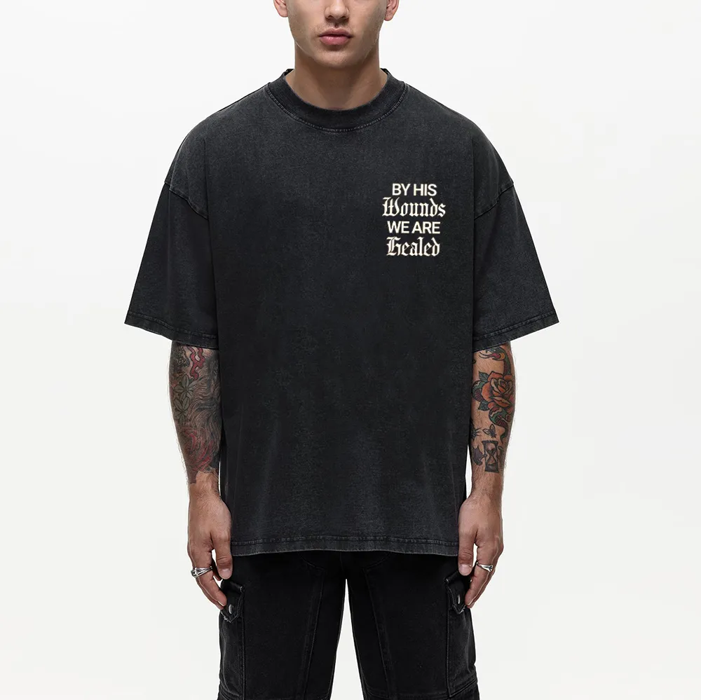 By His Wounds We Are Christian Washed T-Shirt