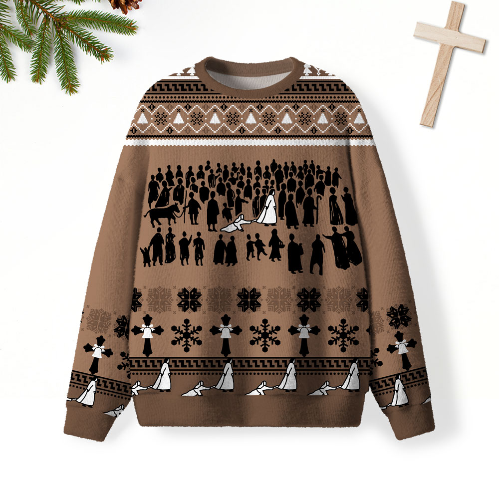 By His Wounds We Are Healed Christian Lightweight Sweater