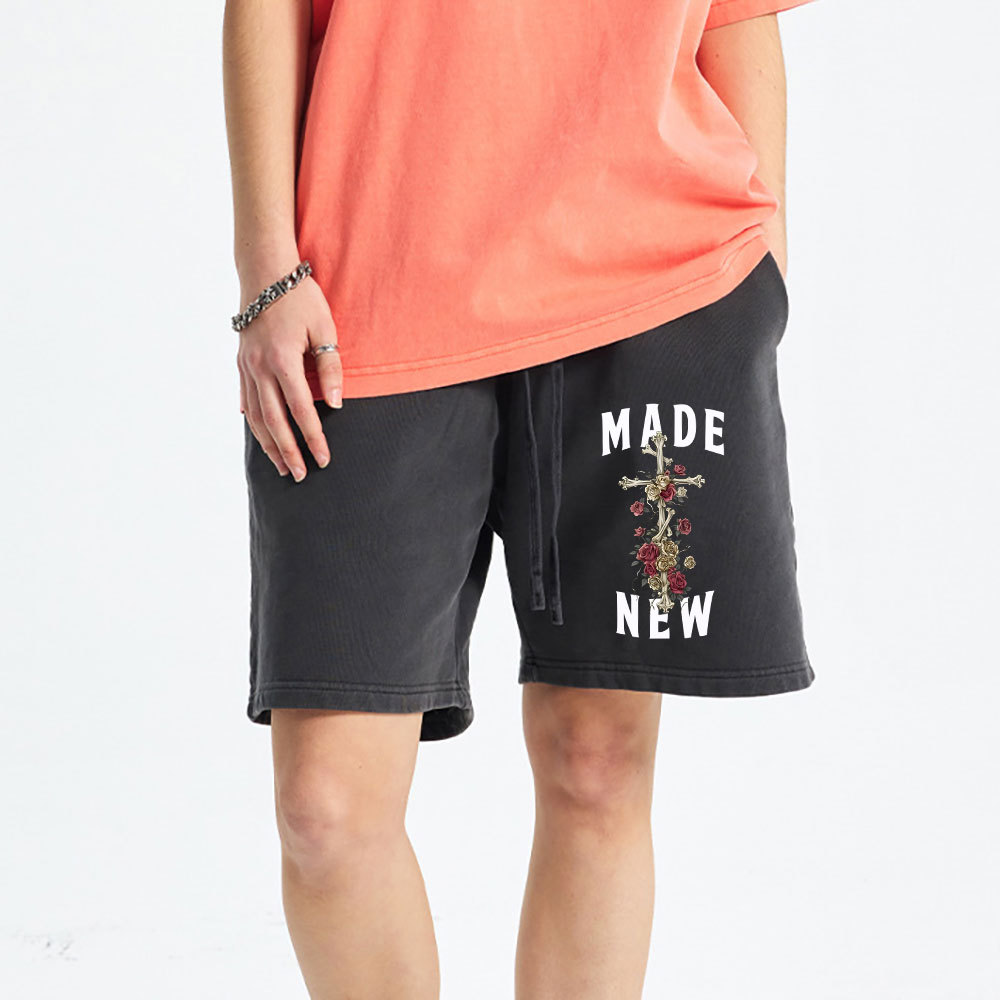 By His Wounds We Are Healed Christian Washed Shorts