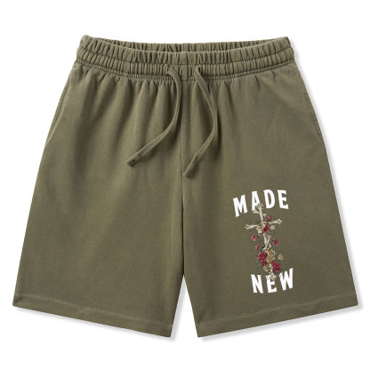 By His Wounds We Are Healed Christian Washed Shorts
