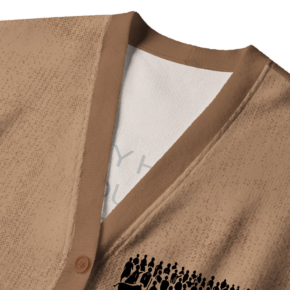 By His Wounds  We Are Healed Furry Christian Lightweight Cardigan