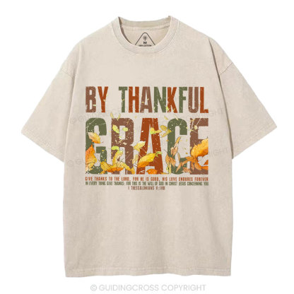 By Thankful Grace Christian Washed T-Shirt