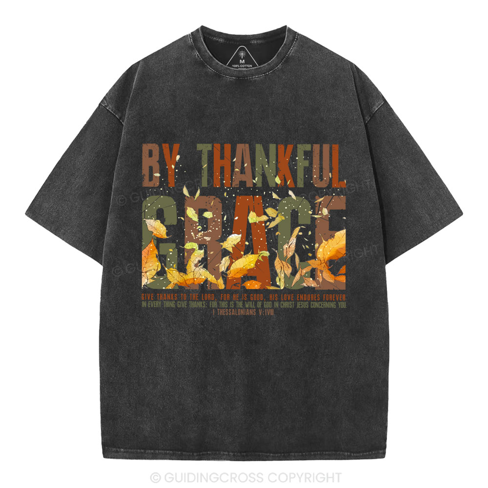 By Thankful Grace Christian Washed T-Shirt